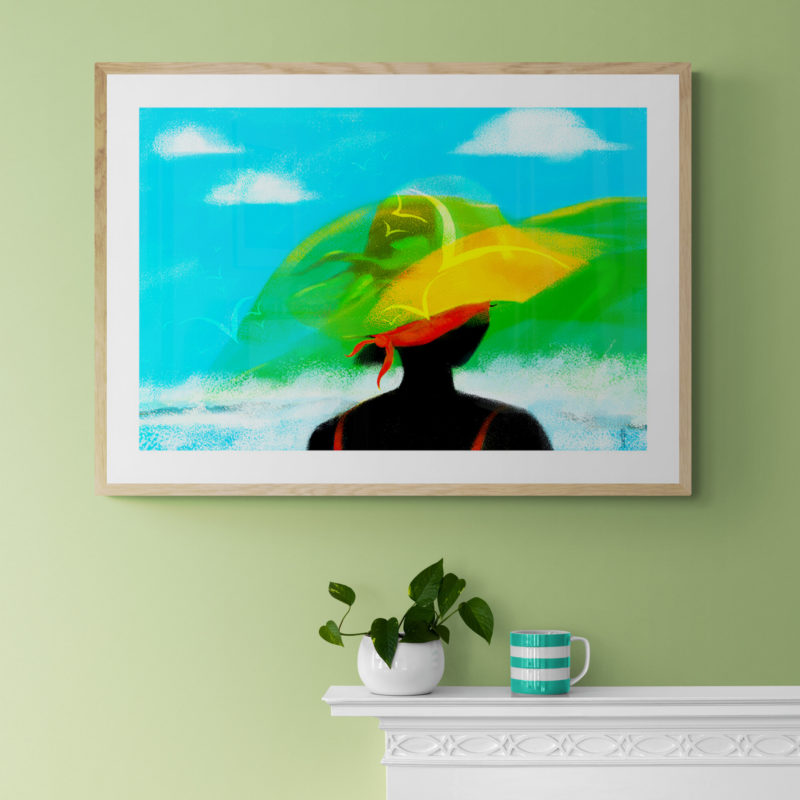 Yellow Green Hat Art Print By Michael Rollo Mirfin - Image 3