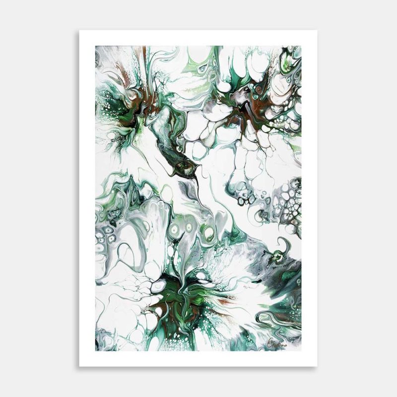 Green and Bronze Bloom Limited Edition Art Print By Nancy A Crawford