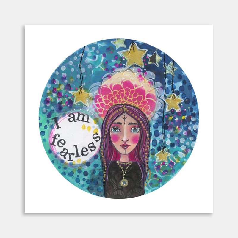 I Am Fearless Art Print By Adelien De Wet