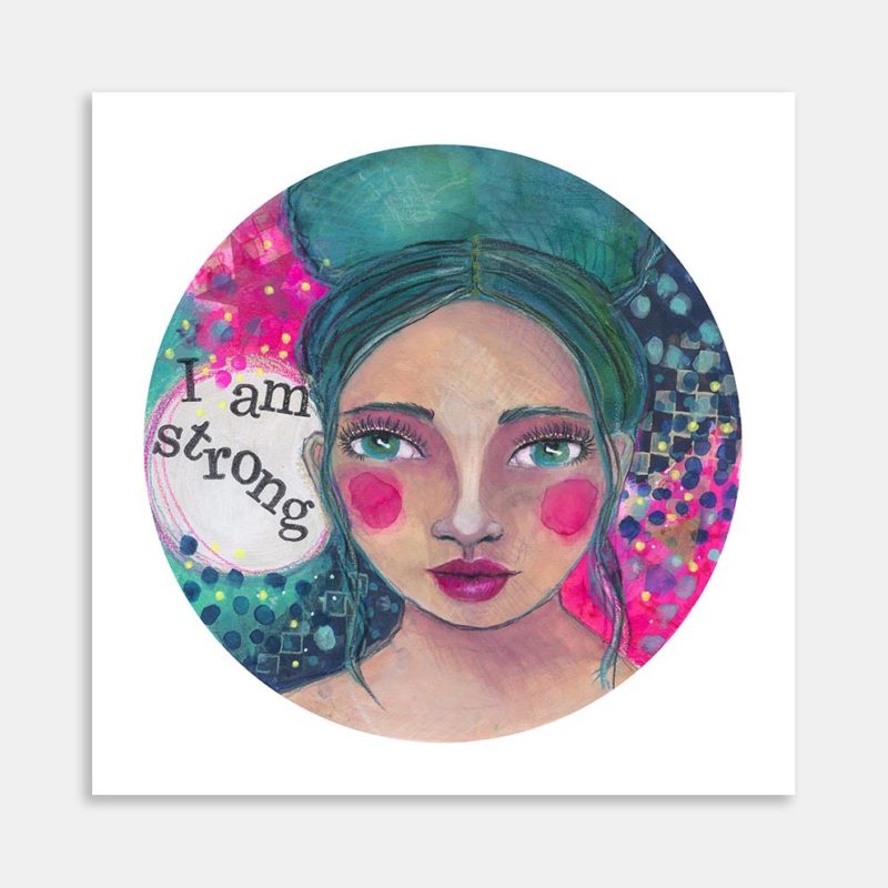 I Am Strong Art Print By Adelien De Wet