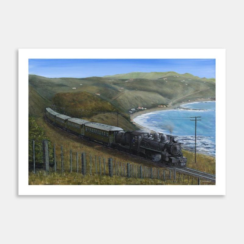 Downhill Run from Pukerua Bay 1920s Art Print By Roly Hermans