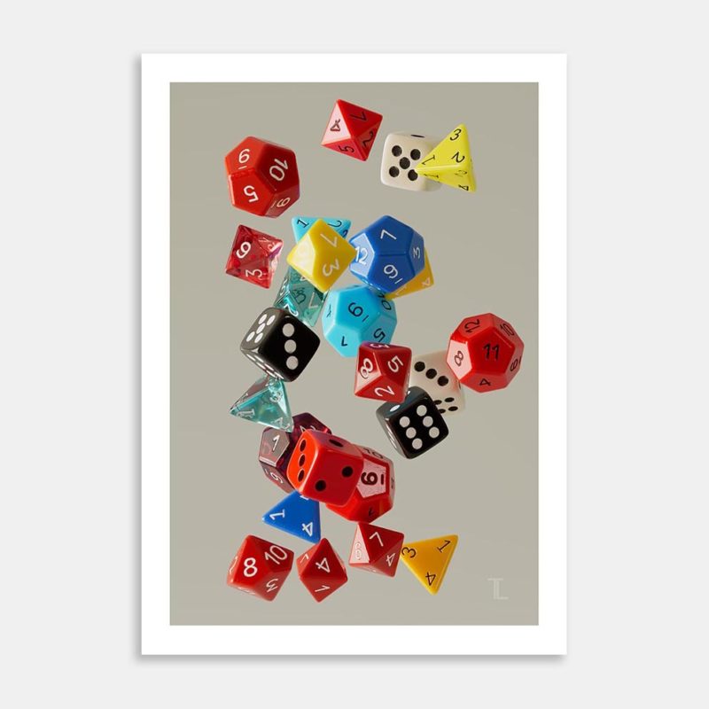 Dice Roll 02 Art Print By Timo Lenton